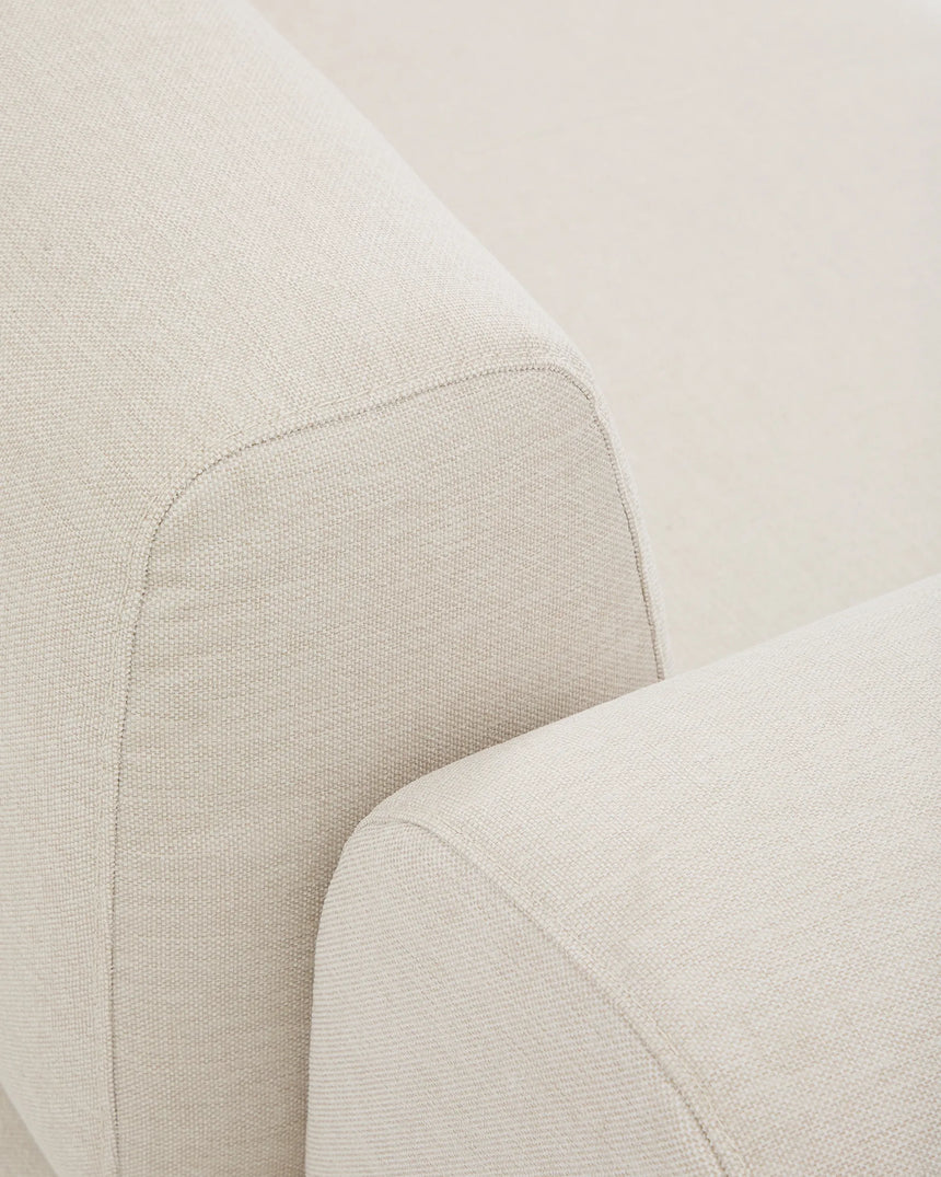 2-Sitzer-Sofa Compo aus Chenille in Ecru mit beigem Metallgestell 200 cm FSC Mix Credit von Kave Home – Produktbild 8