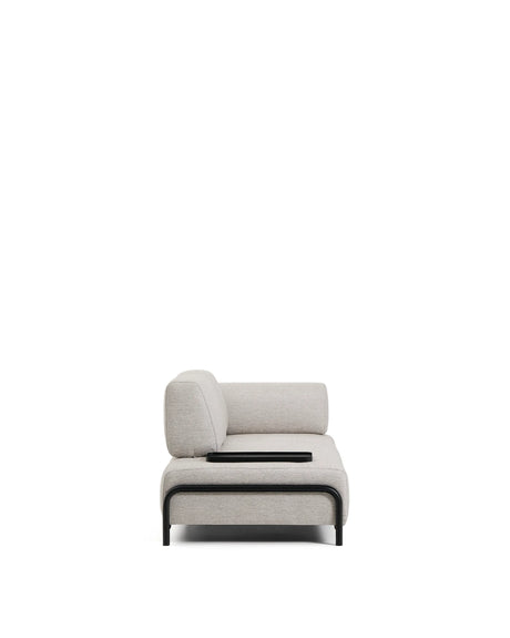 2-Sitzer-Sofa Compo in Graubeige mit kleinem Tablett und schwarzem Metallgestell 200 cm FSC Mix Credit von Kave Home – Produktbild 6
