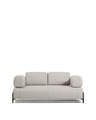 2-Sitzer-Sofa Compo in Graubeige mit schwarzem Metallgestell 200 cm FSC Mix Credit von Kave Home – Produktbild 1