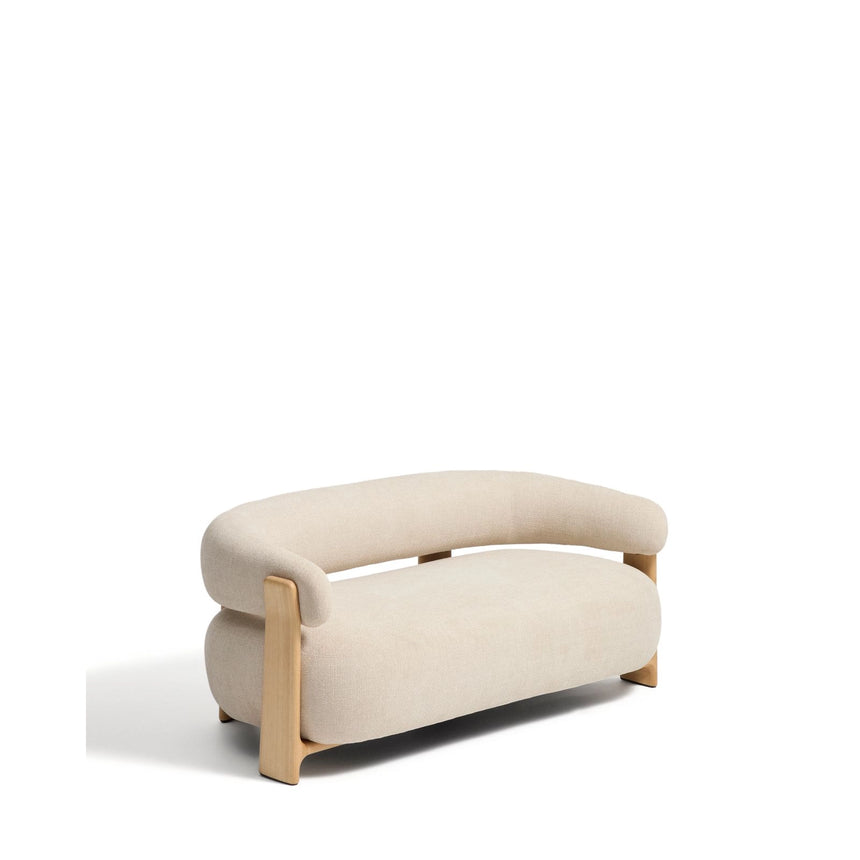 2-Sitzer-Sofa Granite mit beiger Chenille und Beinen aus massivem Eschenholz mit natürlichem Finish, 155 cm, FSC 100 % von Kave Home – Bild 2