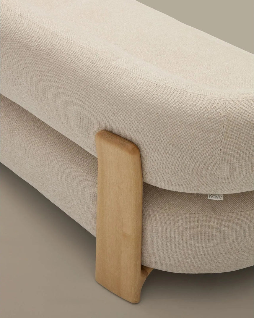 2-Sitzer-Sofa Granite mit beiger Chenille und Beinen aus massivem Eschenholz mit natürlichem Finish, 155 cm, FSC 100 % von Kave Home – Bild 6