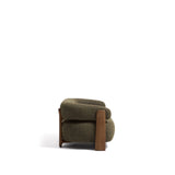 2-Sitzer-Sofa Granite mit grüner Chenille und Beinen aus massivem Eschenholz mit Nussbaumfinish, 155 cm, FSC 100 % von Kave Home – Bild 3