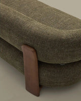 2-Sitzer-Sofa Granite mit grüner Chenille und Beinen aus massivem Eschenholz mit Nussbaumfinish, 155 cm, FSC 100 % von Kave Home – Bild 6