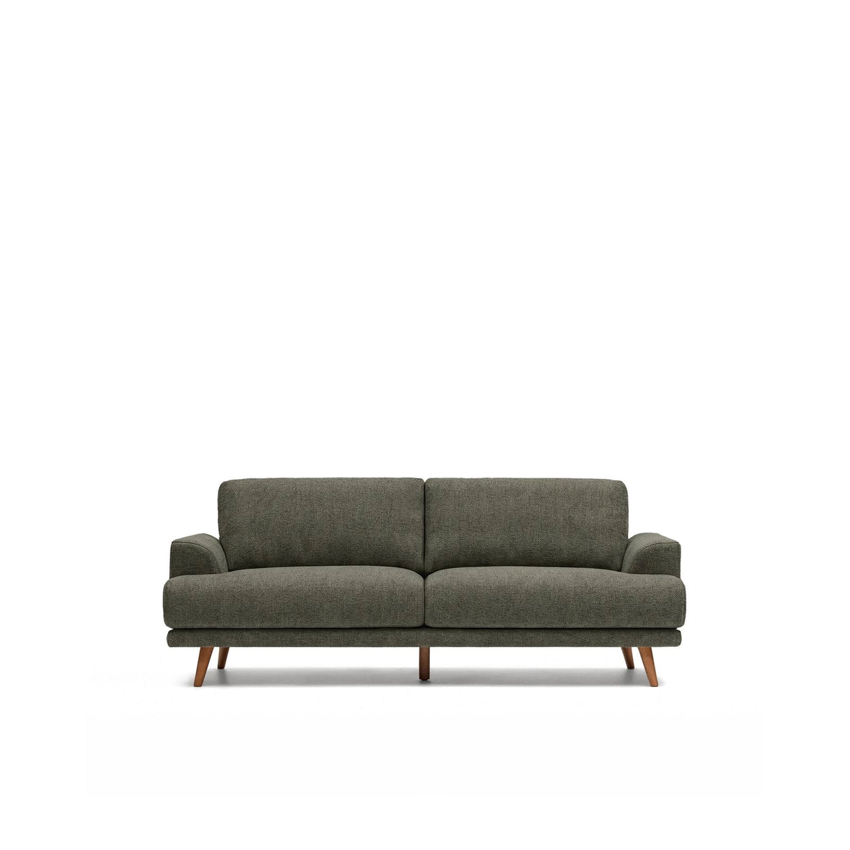 2-Sitzer-Sofa Karin aus Chenille mit Beinen aus massivem Buchenholz mit walnussfarbener Oberfläche 210 cm von Kave Home – Bild 1