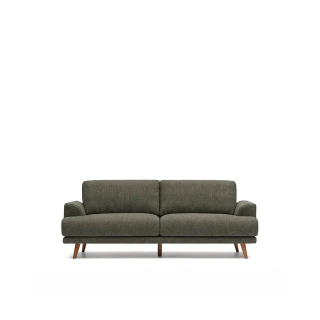 2-Sitzer-Sofa Karin aus Chenille mit Beinen aus massivem Buchenholz mit walnussfarbener Oberfläche 210 cm von Kave Home – Bild 1