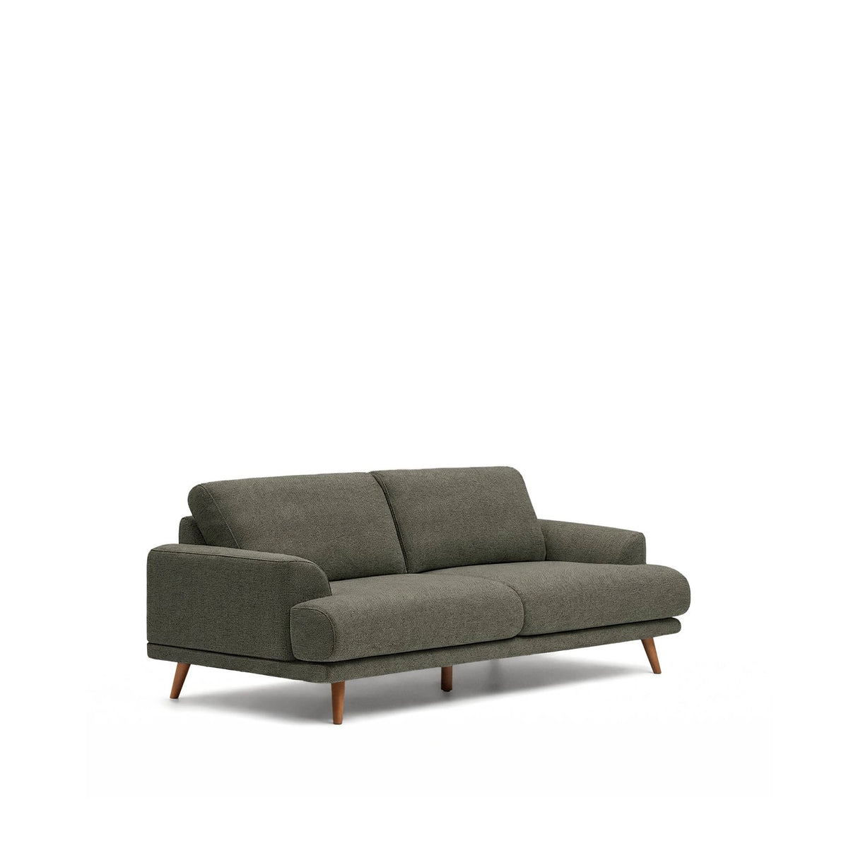 2-Sitzer-Sofa Karin aus Chenille mit Beinen aus massivem Buchenholz mit walnussfarbener Oberfläche 210 cm von Kave Home – Bild 3