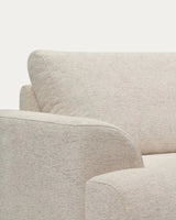 2-Sitzer-Sofa Karin aus beiger Chenille mit Beinen aus massivem Buchenholz mit walnussfarbener Oberfläche 210 cm von Kave Home – Bild 3