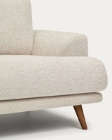 2-Sitzer-Sofa Karin aus beiger Chenille mit Beinen aus massivem Buchenholz mit walnussfarbener Oberfläche 210 cm von Kave Home – Bild 4
