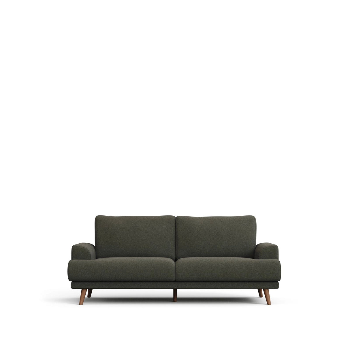 2-Sitzer-Sofa Karin aus dunkelgrüner Chenille mit Beinen aus massivem Buchenholz 210 cm von Kave Home – Produktbild 1
