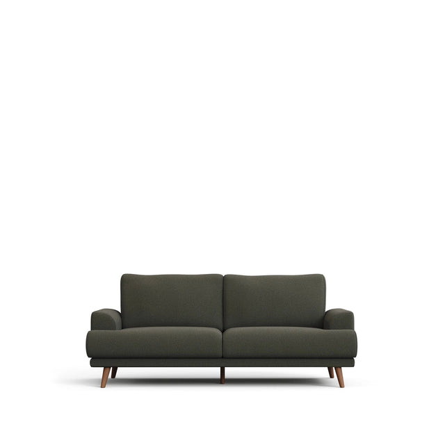 2-Sitzer-Sofa Karin aus dunkelgrüner Chenille mit Beinen aus massivem Buchenholz 210 cm von Kave Home – Produktbild 1