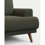2-Sitzer-Sofa Karin aus dunkelgrüner Chenille mit Beinen aus massivem Buchenholz 210 cm von Kave Home – Produktbild 6