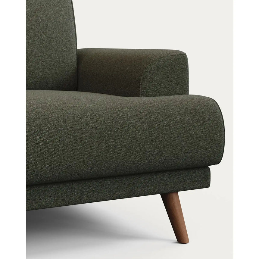 2-Sitzer-Sofa Karin aus dunkelgrüner Chenille mit Beinen aus massivem Buchenholz 210 cm von Kave Home – Produktbild 6