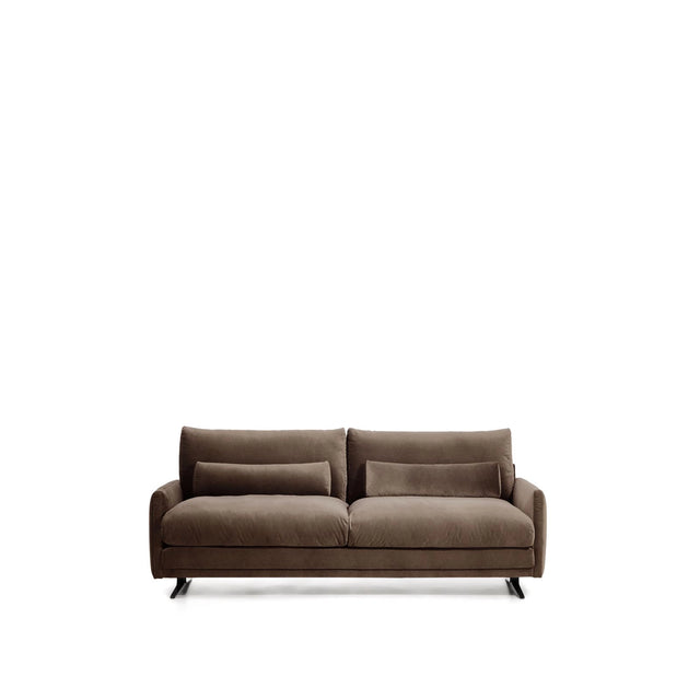 2-Sitzer-Sofa Veliro aus Samt mit Stahlbeinen in schwarzer Ausführung, 210 cm, FSC Mix Credit von Kave Home – Bild 1
