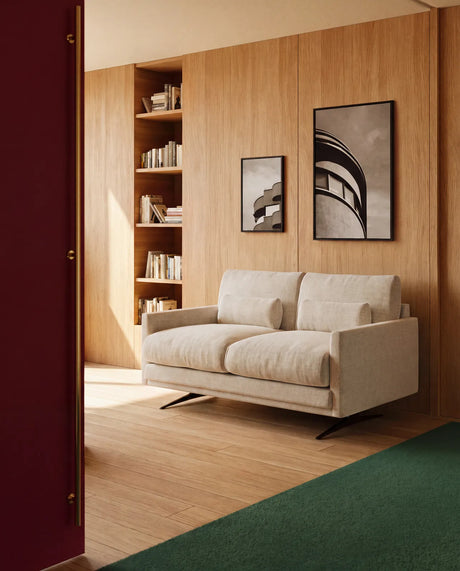 2-Sitzer-Sofa Veliro aus Samt oder Chenille mit schwarzen Stahlbeinen, 180 cm FSC Mix Credit von Kave Home – Bild 2