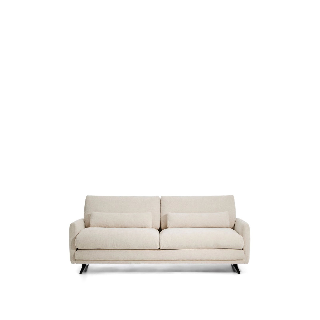 2-Sitzer-Sofa Veliro aus beiger Chenille mit schwarzen Stahlbeinen, 210 cm FSC Mix Credit von Kave Home – Bild 1