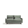 2-Sitzer-Sofa Veliro aus grünem Samt mit Stahlbeinen in schwarzer Ausführung, 180 cm FSC Mix Credit von Kave Home – Bild 1