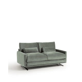 2-Sitzer-Sofa Veliro aus grünem Samt mit Stahlbeinen in schwarzer Ausführung, 180 cm FSC Mix Credit von Kave Home – Bild 4
