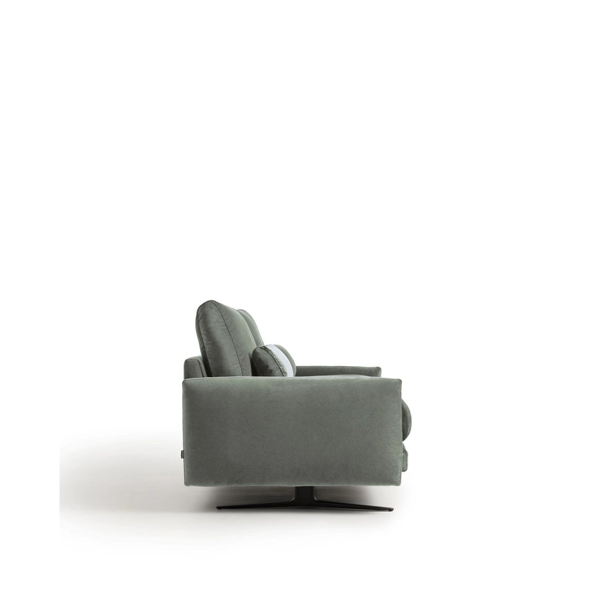 2-Sitzer-Sofa Veliro aus grünem Samt mit Stahlbeinen in schwarzer Ausführung, 180 cm FSC Mix Credit von Kave Home – Bild 5