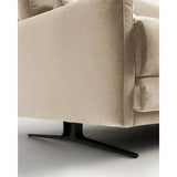 2-Sitzer-Sofa Veliro aus perlfarbenem Samt mit Stahlbeinen in schwarzer Ausführung, 180 cm, FSC Mix Credit von Kave Home – Bild 8