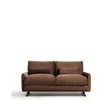 2-Sitzer-Sofa Veliro aus schokoladenbraunem Samt mit Stahlbeinen in schwarzer Ausführung, 180 cm, FSC Mix Credit von Kave Home – Bild 1