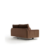 2-Sitzer-Sofa Veliro aus schokoladenbraunem Samt mit Stahlbeinen in schwarzer Ausführung, 180 cm, FSC Mix Credit von Kave Home – Bild 6