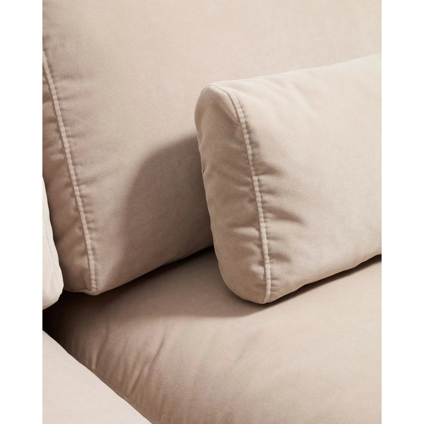 2-Sitzer-Sofa Veliro, schwer entflammbar, mit perlweißem Samt und Stahlbeinen mit schwarzem Finish, 210 cm, FSC Mix Credit von Kave Home – Bild 11