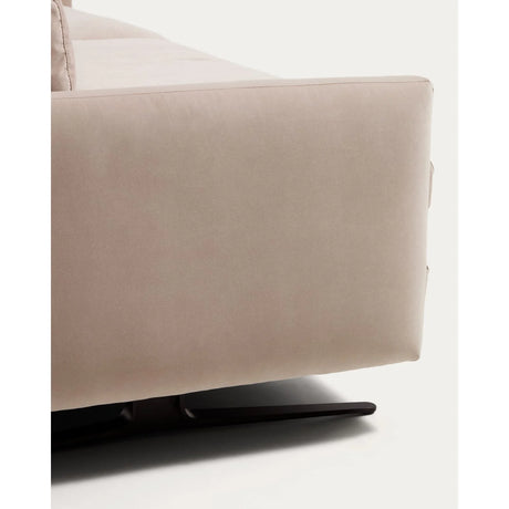 2-Sitzer-Sofa Veliro, schwer entflammbar, mit perlweißem Samt und Stahlbeinen mit schwarzem Finish, 210 cm, FSC Mix Credit von Kave Home – Bild 13