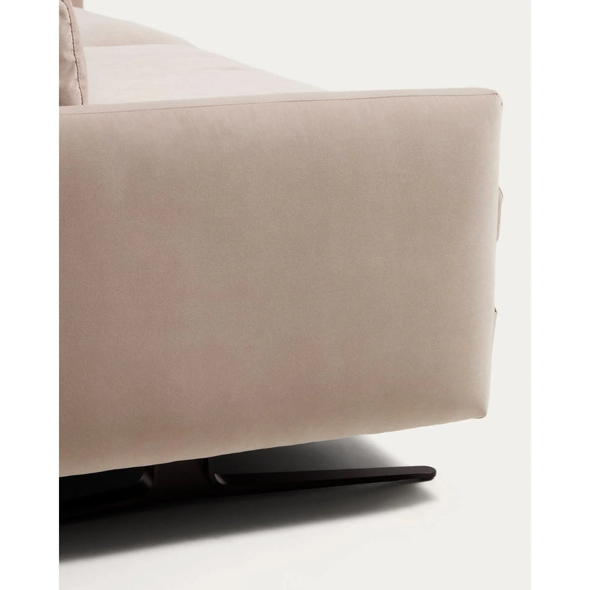 2-Sitzer-Sofa Veliro, schwer entflammbar, mit perlweißem Samt und Stahlbeinen mit schwarzem Finish, 210 cm, FSC Mix Credit von Kave Home – Bild 13
