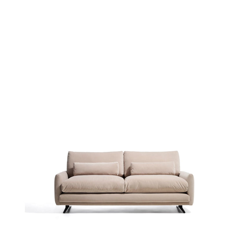 2-Sitzer-Sofa Veliro, schwer entflammbar, mit perlweißem Samt und Stahlbeinen mit schwarzem Finish, 210 cm, FSC Mix Credit von Kave Home – Bild 4