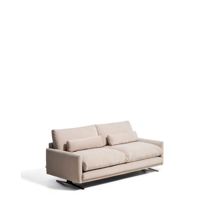 2-Sitzer-Sofa Veliro, schwer entflammbar, mit perlweißem Samt und Stahlbeinen mit schwarzem Finish, 210 cm, FSC Mix Credit von Kave Home – Bild 6