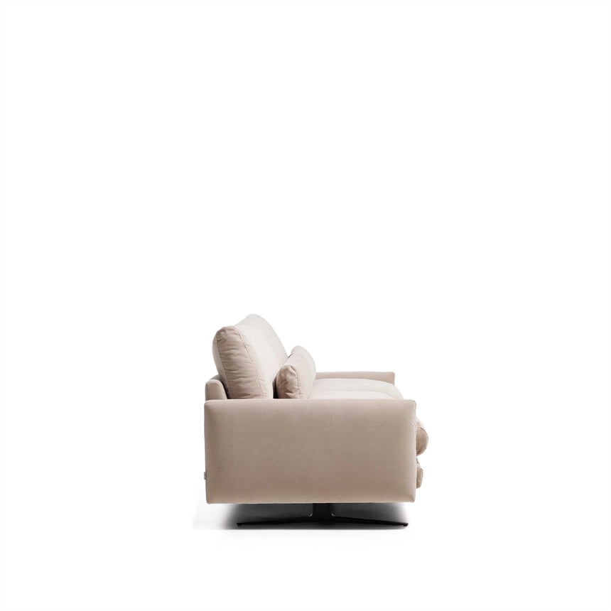 2-Sitzer-Sofa Veliro, schwer entflammbar, mit perlweißem Samt und Stahlbeinen mit schwarzem Finish, 210 cm, FSC Mix Credit von Kave Home – Bild 7
