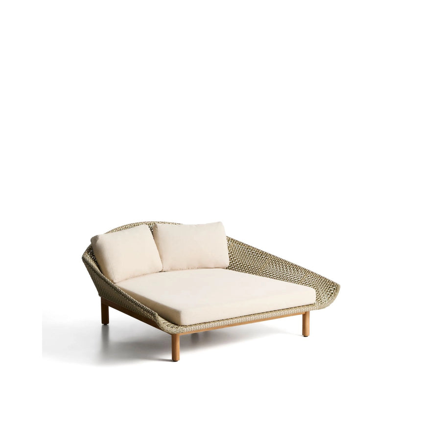 2er-Sonnenliege Olbia aus synthetischem Rattan und massivem Teakholz FSC 100 % von Kave Home – Bild 1