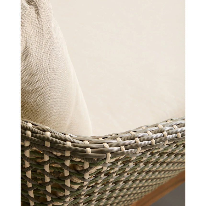 2er-Sonnenliege Olbia aus synthetischem Rattan und massivem Teakholz FSC 100 % von Kave Home – Bild 7