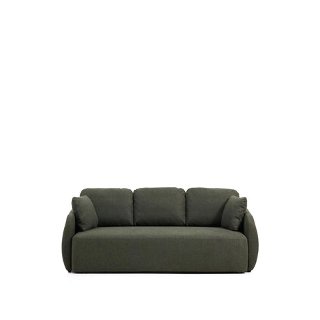 3-Sitzer-Bettsofa Laira in dunkelgrüner Chenille, 218 cm, FSC Mix Credit von Kave Home – Bild 5