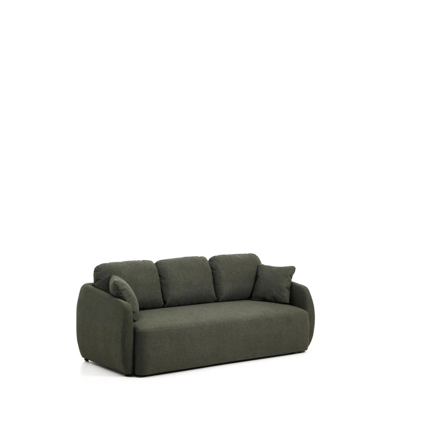 3-Sitzer-Bettsofa Laira in dunkelgrüner Chenille, 218 cm, FSC Mix Credit von Kave Home – Bild 7