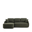 3-Sitzer-Bettsofa Laira in dunkelgrüner Chenille und Chaiselongue links, 246 cm, FSC Mix Credit von Kave Home – Produktbild 1