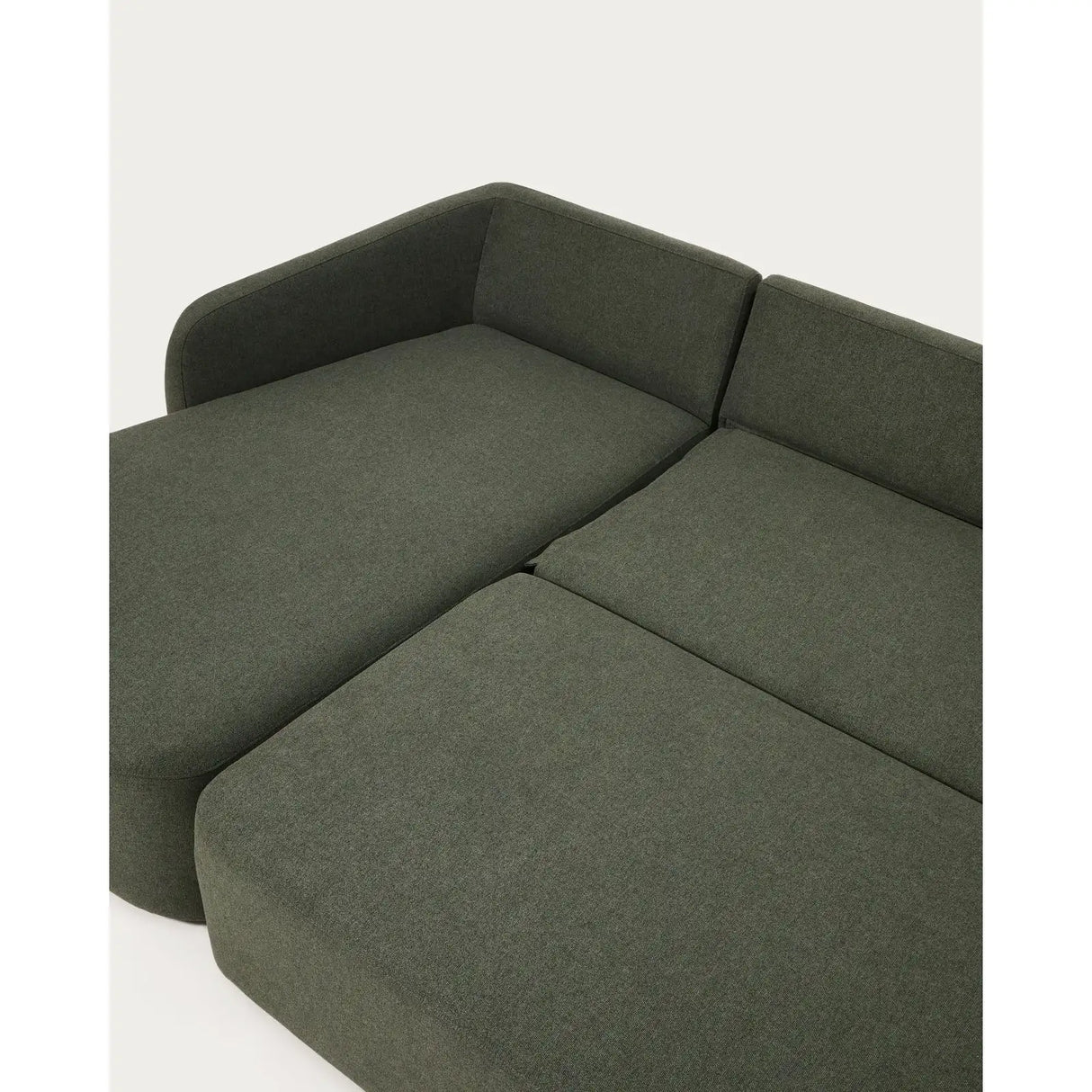 3-Sitzer-Bettsofa Laira in dunkelgrüner Chenille und Chaiselongue links, 246 cm, FSC Mix Credit von Kave Home – Produktbild 10