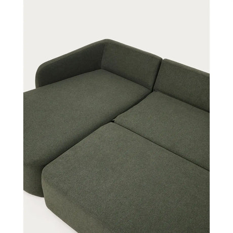 3-Sitzer-Bettsofa Laira in dunkelgrüner Chenille und Chaiselongue links, 246 cm, FSC Mix Credit von Kave Home – Produktbild 10