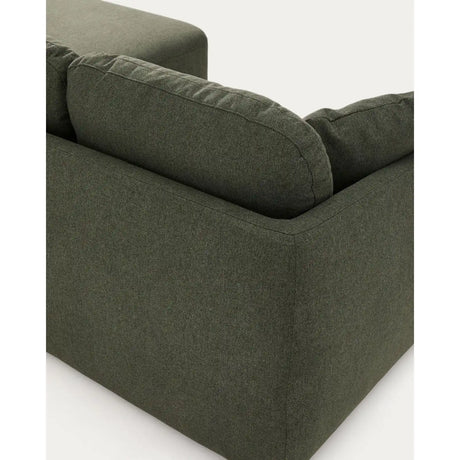 3-Sitzer-Bettsofa Laira in dunkelgrüner Chenille und Chaiselongue links, 246 cm, FSC Mix Credit von Kave Home – Produktbild 11