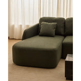 3-Sitzer-Bettsofa Laira in dunkelgrüner Chenille und Chaiselongue links, 246 cm, FSC Mix Credit von Kave Home – Produktbild 2
