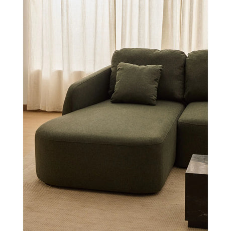 3-Sitzer-Bettsofa Laira in dunkelgrüner Chenille und Chaiselongue links, 246 cm, FSC Mix Credit von Kave Home – Produktbild 2