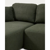 3-Sitzer-Bettsofa Laira in dunkelgrüner Chenille und Chaiselongue links, 246 cm, FSC Mix Credit von Kave Home – Produktbild 9
