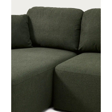 3-Sitzer-Bettsofa Laira in dunkelgrüner Chenille und Chaiselongue links, 246 cm, FSC Mix Credit von Kave Home – Produktbild 9