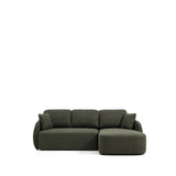 3-Sitzer-Bettsofa Laira in dunkelgrüner Chenille und Chaiselongue rechts, 246 cm, FSC Mix Credit von Kave Home – Bild 5