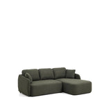 3-Sitzer-Bettsofa Laira in dunkelgrüner Chenille und Chaiselongue rechts, 246 cm, FSC Mix Credit von Kave Home – Bild 7