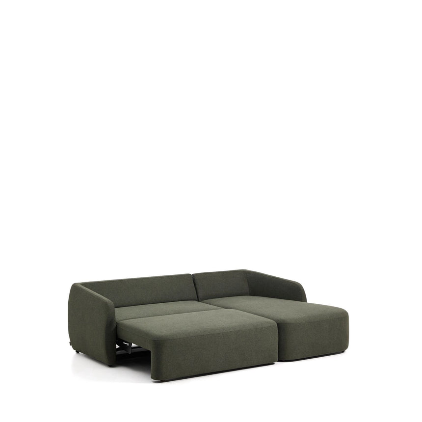 3-Sitzer-Bettsofa Laira in dunkelgrüner Chenille und Chaiselongue rechts, 246 cm, FSC Mix Credit von Kave Home – Bild 8