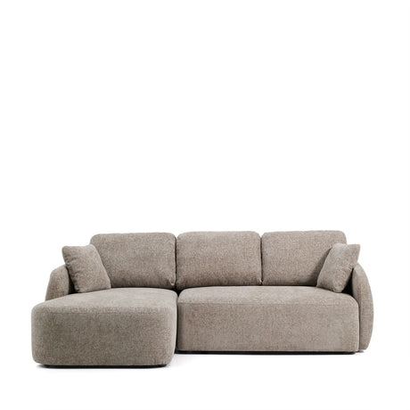 3-Sitzer-Bettsofa Laira in taupefarbener Chenille und Chaiselongue links, 246 cm, FSC Mix Credit von Kave Home – Produktbild 1