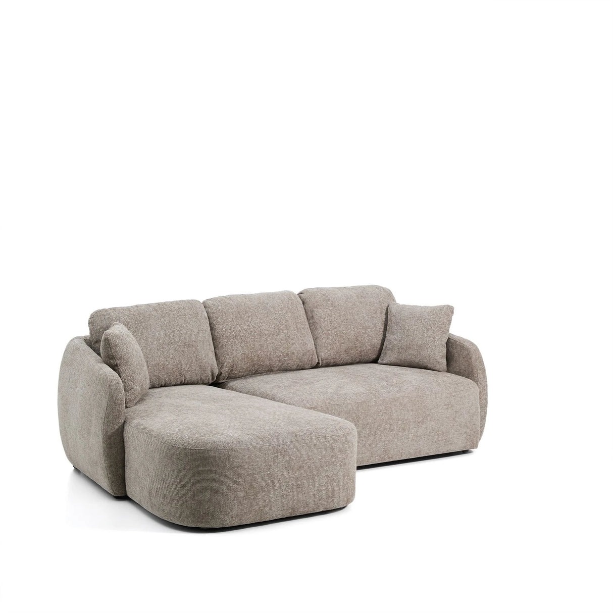 3-Sitzer-Bettsofa Laira in taupefarbener Chenille und Chaiselongue links, 246 cm, FSC Mix Credit von Kave Home – Produktbild 6