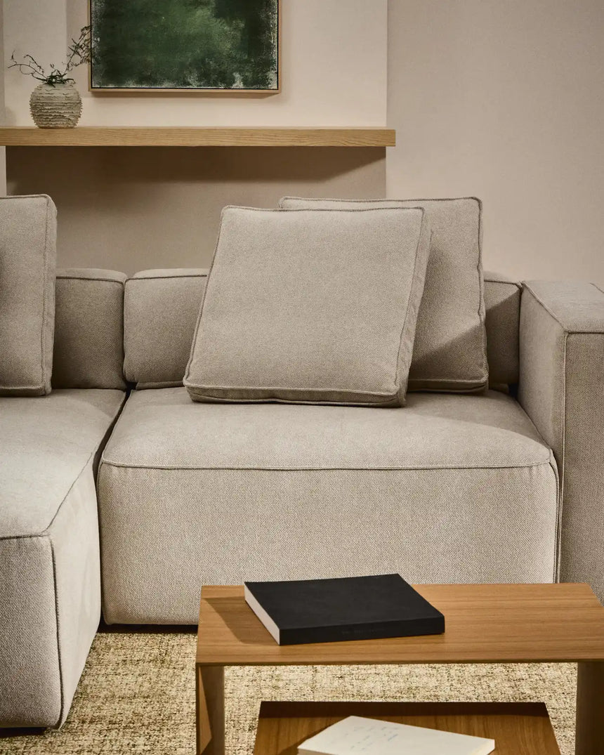 3-Sitzer Bettsofa Marela mit Chaiselongue links in beiger Chenille, 236 cm, FSC Mix Credit von Kave Home – Bild 4
