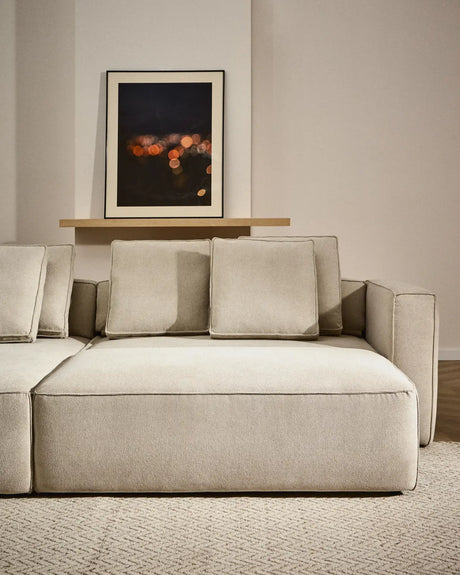 3-Sitzer Bettsofa Marela mit Chaiselongue links in beiger Chenille, 276 cm, FSC Mix Credit von Kave Home – Bild 2